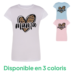 Mama Léopard - T-shirt pour femme manche courtes