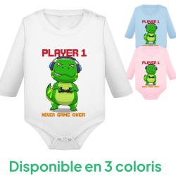 Dino Player 1 - Body Manches longues