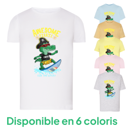 Croco Pirate Surf - T-shirt adulte et enfant