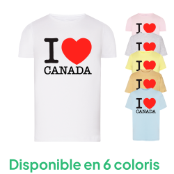 I Love Canada - T-shirt adulte et enfant