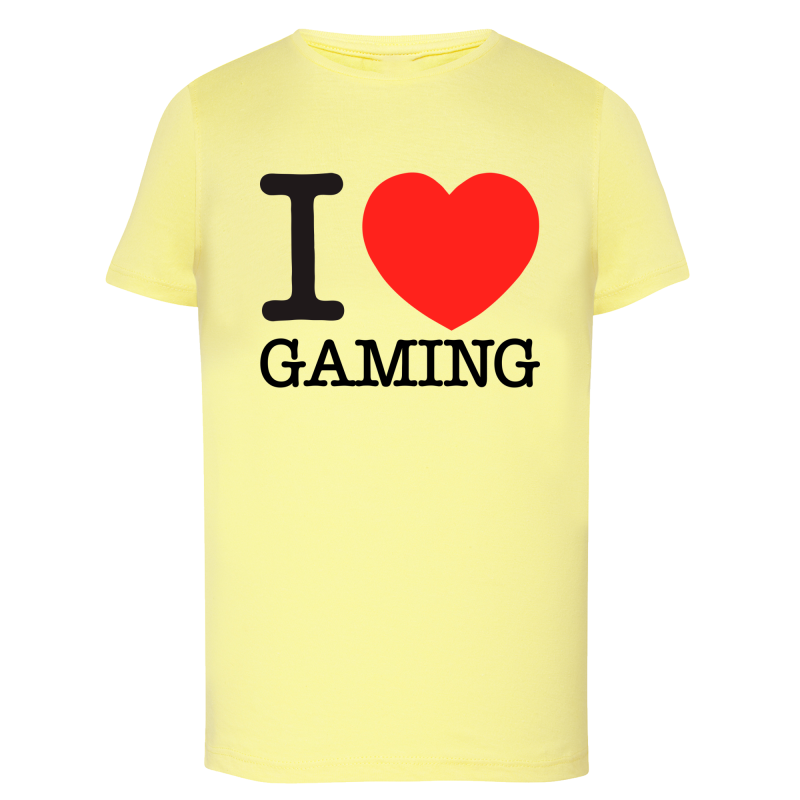I Love Gaming- T-shirt adulte et enfant