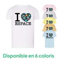 I Love Espace - T-shirt adulte et enfant