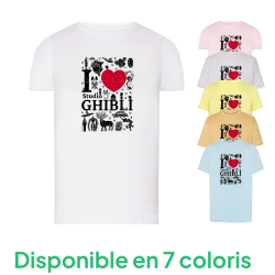 I love Ghibli - T-shirt adulte et enfant