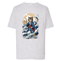 Chat Samouraï Vague - T-shirt adulte et enfant