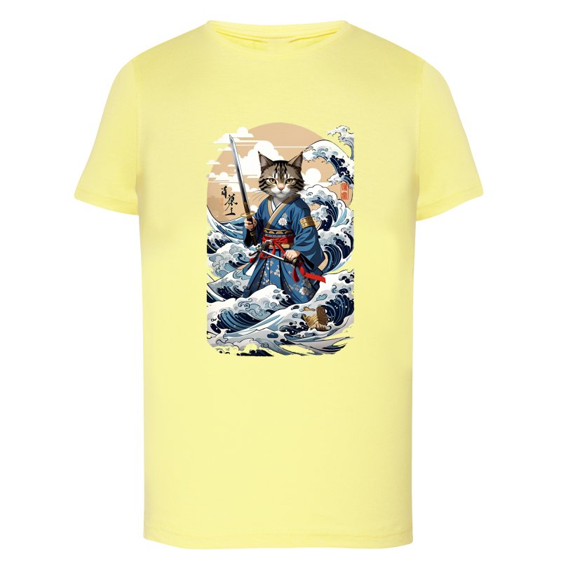 Chat Samouraï Vague - T-shirt adulte et enfant