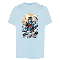 Chat Samouraï Vague - T-shirt adulte et enfant