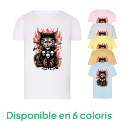 Chat Sabre flamme - T-shirt adulte et enfant