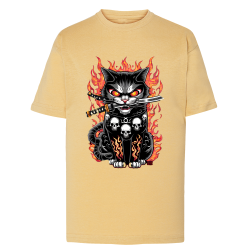 Chat Sabre flamme - T-shirt adulte et enfant