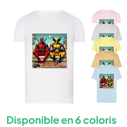 Deadpool vs Wolverine console - T-shirt adulte et enfant