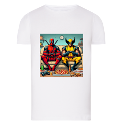 Deadpool vs Wolverine console - T-shirt adulte et enfant