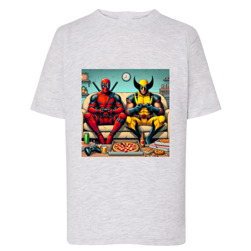 Deadpool vs Wolverine console - T-shirt adulte et enfant