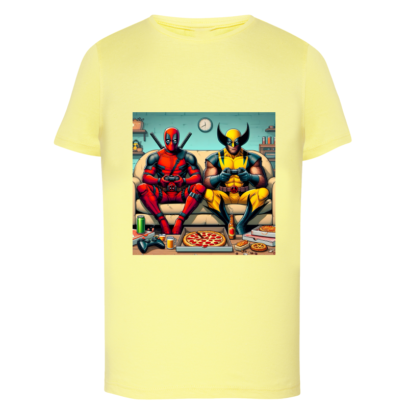 Deadpool vs Wolverine console - T-shirt adulte et enfant