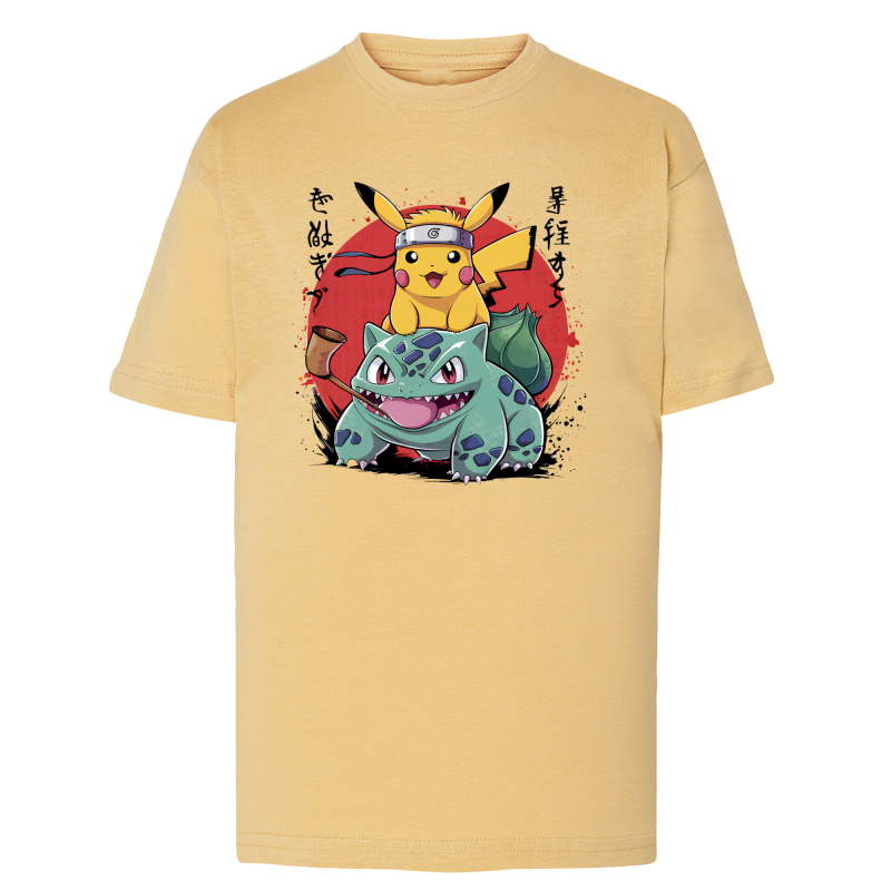 Pikachu Bulbizarre Manga - T-shirt adulte et enfant