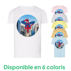 Spiderman à l'envers IA - T-shirt adulte et enfant