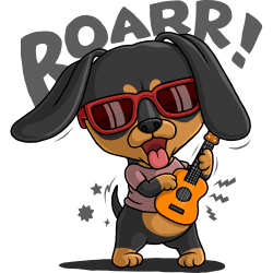 Chien Guitare Roarr!